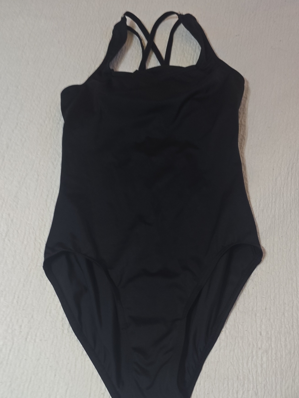 Balera Black Dancewear Leotard with Crossed Back Straps